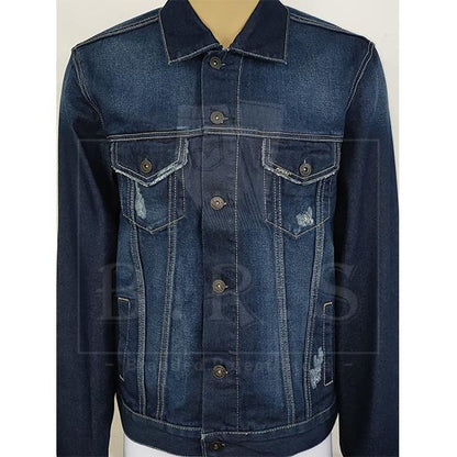 P921-45901 [ PIPERS ]  ( SIZE L-2XL ) MEN'S DENIM JEANS JACKET / PLAIN CASUAL LONG SLEEVE JACKET