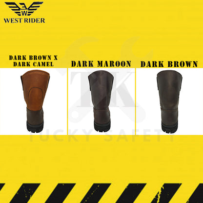 WR9018 - WEST RIDER SAFETY BOOT / KASUT SAFETY KERJA / LEATHER SAFETY BOOT HEAVY DUTY SAFETY BOOT HIGH CUT BOOT