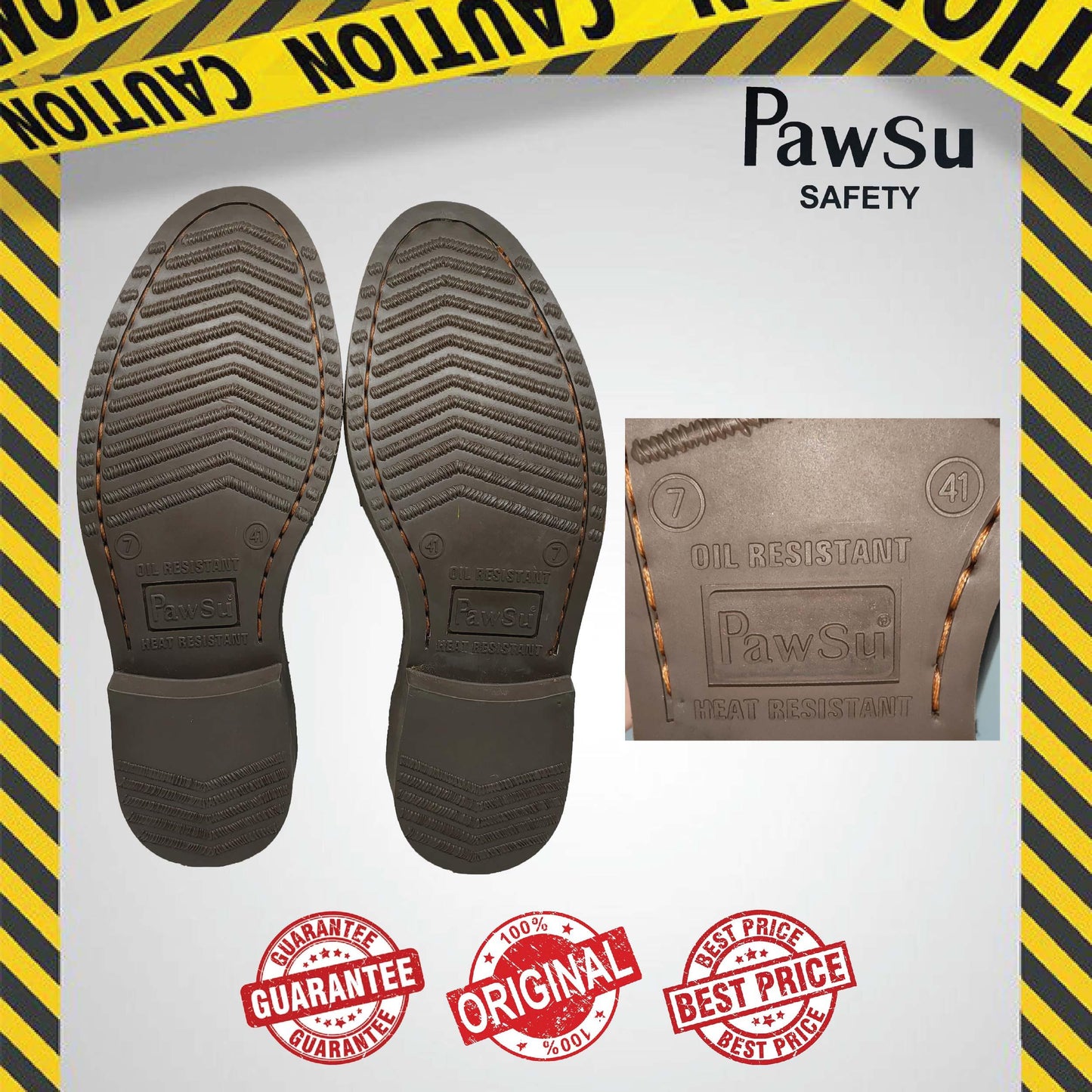 PS801 SERIES PAWSU MEN'S SAFETY BOOT / STEEL TOE PLATE HEAVY DUTY SAFETY BOOT / KASUT KERJA LELAKI