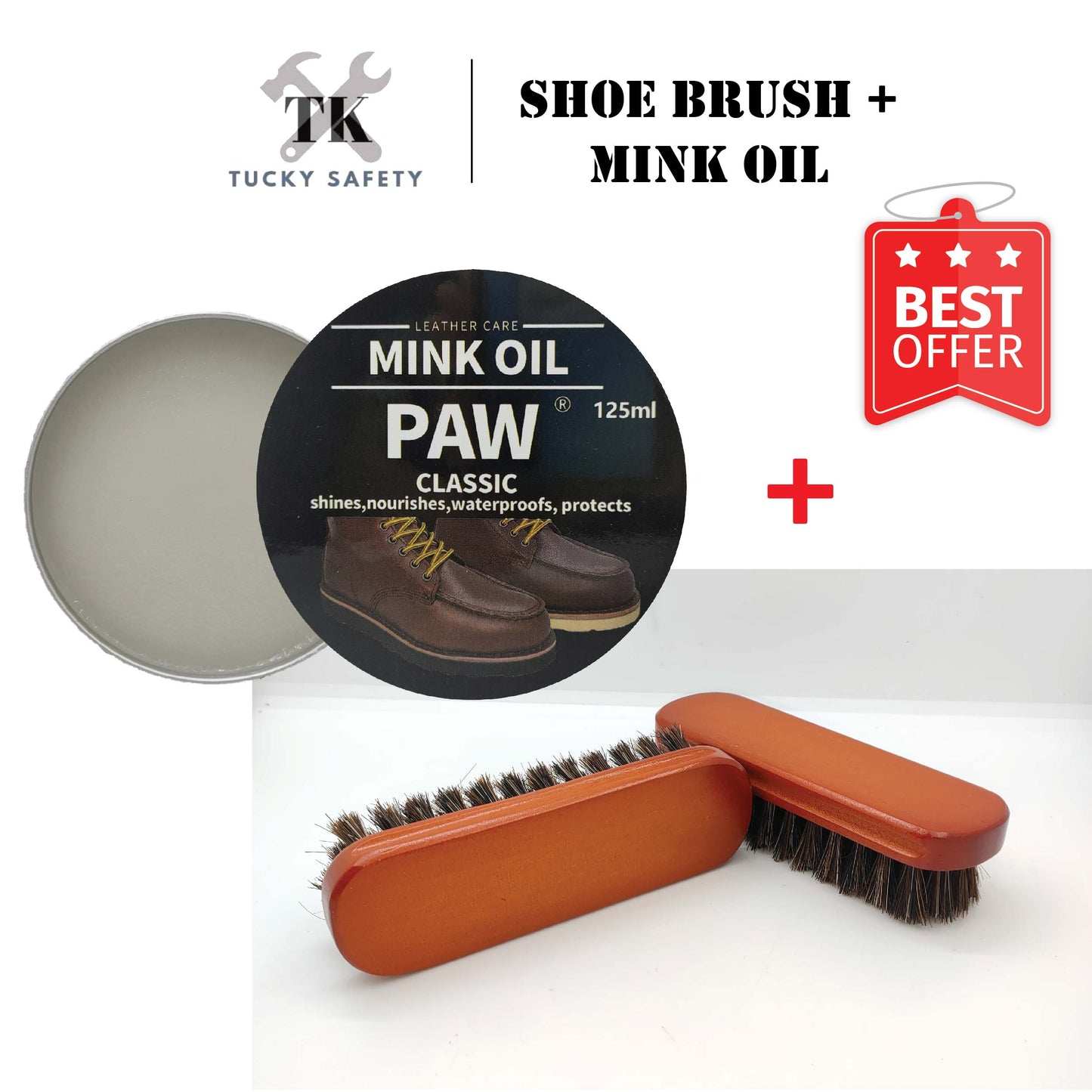 PAW MINK OIL & SHOE BRUSH