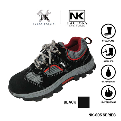 NK SAFETY SHOES STEEL TOE CAP SPORTY SAFETY SHOES STEEL PLATE NK-803 SERIES 803 SERIES