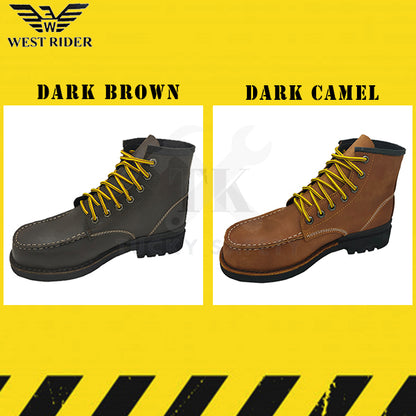 WR9022 - WEST RIDER SAFETY BOOT / KASUT SAFETY KERJA / LEATHER SAFETY BOOT  SERIES HEAVY DUTY SAFETY BOOT