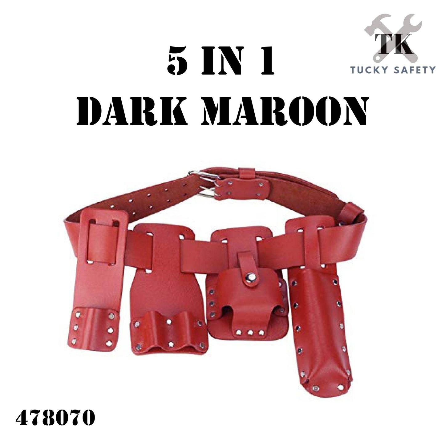 5in1 SCALFFOLDING LEATHER BELT Leather Tool Belt Scaffolding Tool with Tool Holder for Level Spanners Hammer 478070