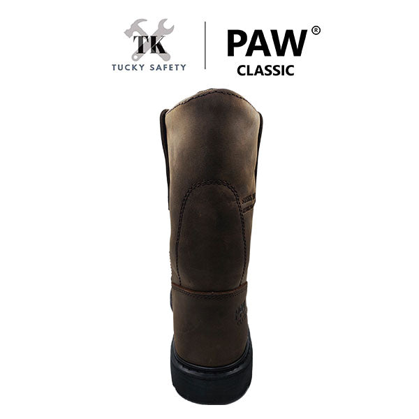 P118-BRW [ PAW CLASSIC ] MEN'S HEAVY DUTY SAFETY BOOT / KASUT KERJA LELAKI SAFETY BOOT STEEL TOE STEEL PLATE SAFETY BOOT