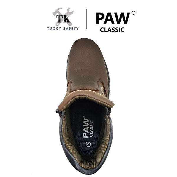 P119-BRW [ PAW CLASSIC ] MEN'S HEAVY DUTY SAFETY BOOT / KASUT KERJA LELAKI SAFETY BOOT STEEL TOE STEEL PLATE SAFETY BOOT