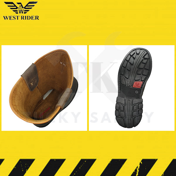 WR9018 - WEST RIDER SAFETY BOOT / KASUT SAFETY KERJA / LEATHER SAFETY BOOT HEAVY DUTY SAFETY BOOT HIGH CUT BOOT