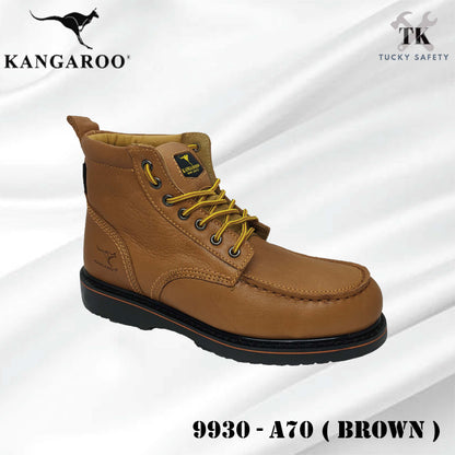 9930 SERIES - KANGAROO Original Men Safety Steel Toe Steel Plate Genuine Leather Safety Boot 9930-A70 & 9930-A71