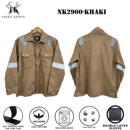 2900 SERIES - NK WELDING SAFETY JACKET WITH DOUBLE LAYER SLEEVE / BAJU KERJA WELDER DUA LAPIS LENGAN