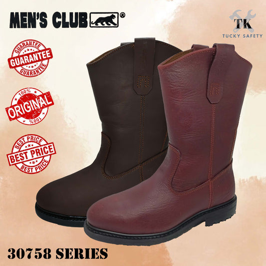 30758 Series - [ Men's Club ] MEN'S CLUB SAFETY SHOE / STEEL PLATE SAFETY BOOT READY STOCK