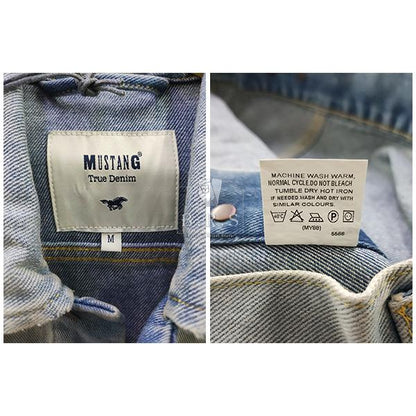 M221-02901 [ MUSTANG ] SIZE M-2XL MEN'S DENIM JEANS LONG SLEEVE JACKET / HIGH QUALITY FASHIONABLE OUTERWEAR JEANS JACKET