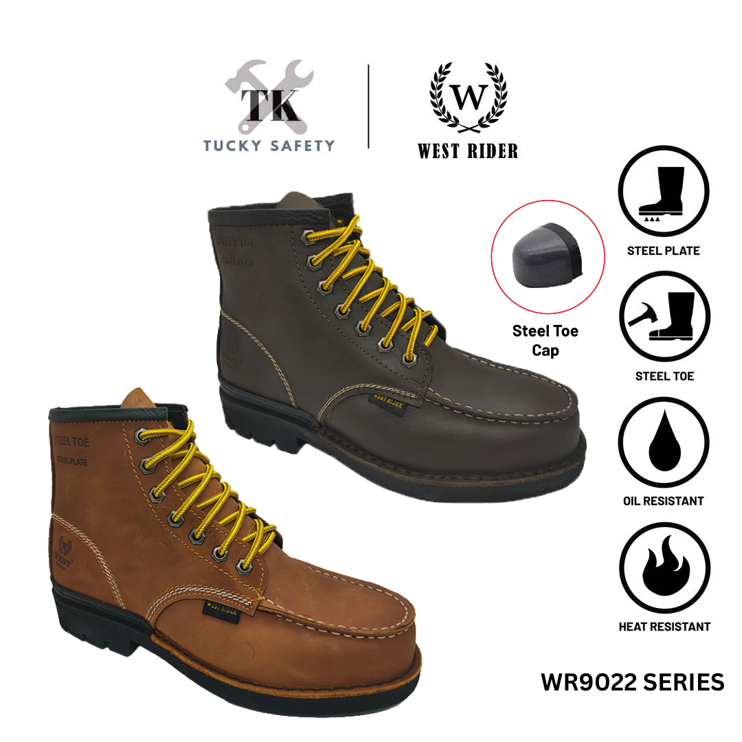 WR9022-WEST RIDER MEN'S WORKING SAFETY BOOT / KASUT SAFETY KERJA LELAKI / MEN'S LEATHER WORKING SAFETY BOOT