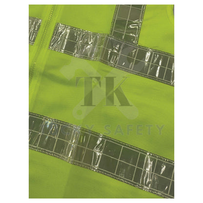 ?????READY STOCK?????VEST YELLOW FREE SIZE SAFETY WORKING VEST REFLECTIVE TAPES / ZIPPER VEST / BREATHABLE