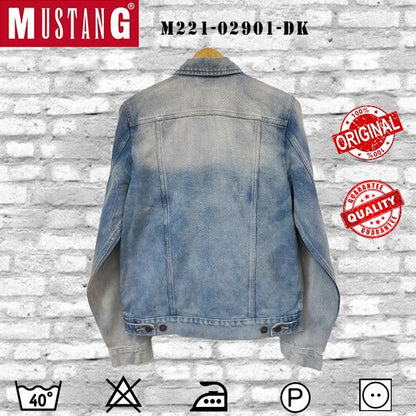 M221-02901 [ MUSTANG ] SIZE M-2XL MEN'S DENIM JEANS LONG SLEEVE JACKET / HIGH QUALITY FASHIONABLE OUTERWEAR JEANS JACKET