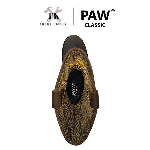 P118-BRW [ PAW CLASSIC ] MEN'S HEAVY DUTY SAFETY BOOT / KASUT KERJA LELAKI SAFETY BOOT STEEL TOE STEEL PLATE SAFETY BOOT