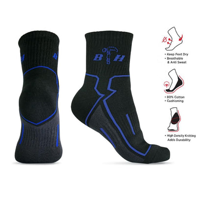 ST00219 - BLACK HAMMER Heavy Duty Sport Series Performance Socks Durable Comfort Cotton Sock Breathable Stokin Lelaki Kerja