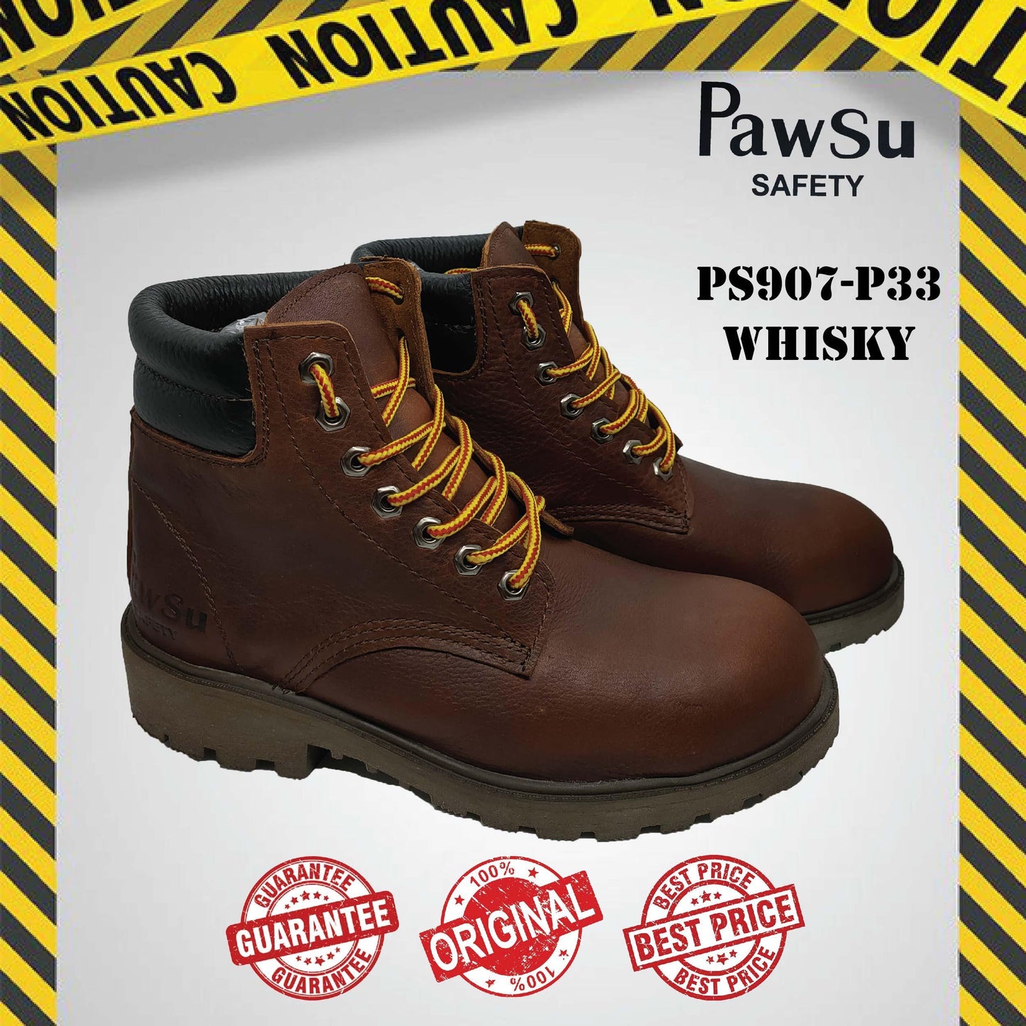 PS907 PAWSU MEN'S SAFETY BOOT / STEEL TOE PLATE HEAVY DUTY SAFETY BOOT / KASUT KERJA LELAKI SAFETY SHOES