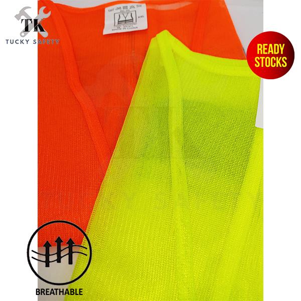 ?????READY STOCK?????( YELLOW / ORANGE ) FREE SIZE* SAFETY WORKING VEST REFLECTIVE TAPES / LOOP TAPE / BREATHABLE