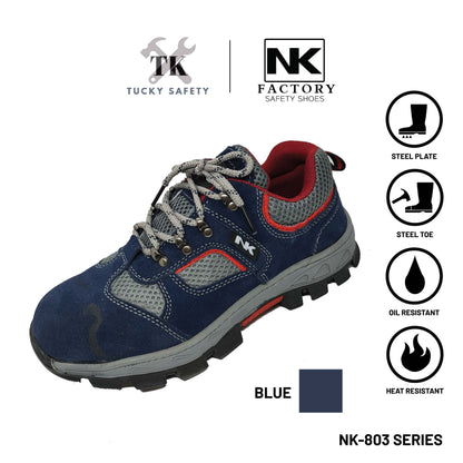 NK SAFETY SHOES STEEL TOE CAP SPORTY SAFETY SHOES STEEL PLATE NK-803 SERIES 803 SERIES