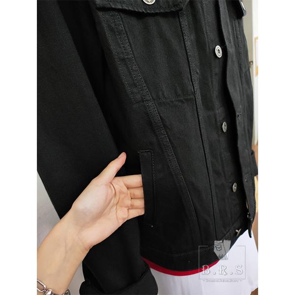 M221-22209 [ MUSTANG ] SIZE M-2XL MEN'S HIGH QUALITY BLACK DENIM JACKET / JAKET LENGAN PANJANG LELAKI