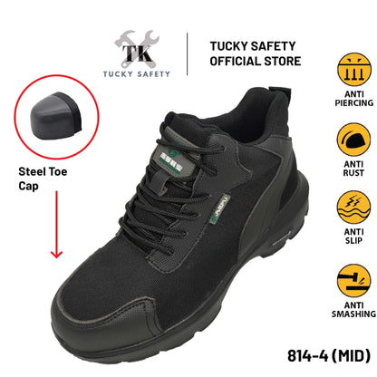 814 Mid - Ultra Light Safety Shoe Men Steel Toe Cap Anti-smashing Light Weight Sport Safety Shoes Work Shoe