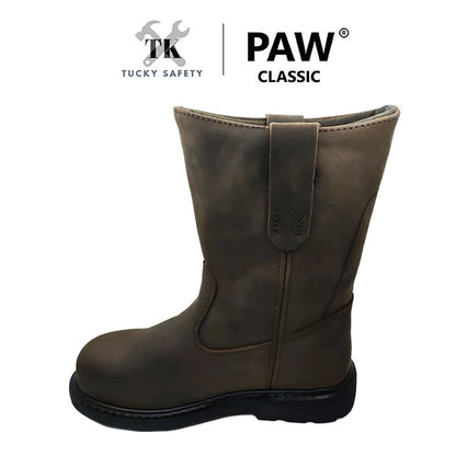 P118-BRW [ PAW CLASSIC ] MEN'S HEAVY DUTY SAFETY BOOT / KASUT KERJA LELAKI SAFETY BOOT STEEL TOE STEEL PLATE SAFETY BOOT