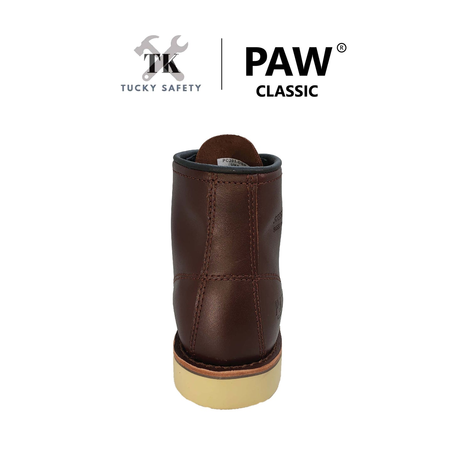 PC-201 [ PAW CLASSIC ] MEN'S HEAVY DUTY SAFETY BOOT / KASUT KERJA LELAKI SAFETY BOOT STEEL TOE STEEL PLATE SAFETY BOOT