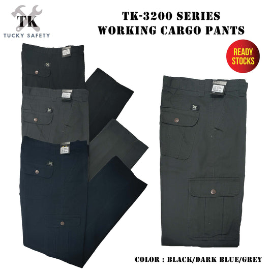 TK-3200 - [ READY STOCK ] ( SIZE 27-50 ) TK WORKING LONG PANTS / STRAIGHT CUT CARGO PANTS / SELUAR PANJANG KERJA