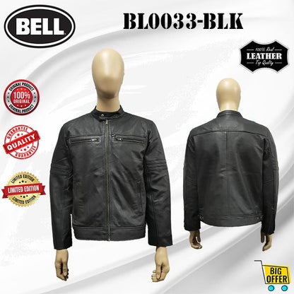 BL0033 [ BELL ] ( SIZE S-4XL ) ORIGINAL MEN'S JACKET GENUINE LEATHER LONG SLEEVE / JACKET KULIT LEMBU LELAKI