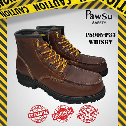 PS905 PAWSU MEN'S SAFETY BOOT / STEEL TOE PLATE HEAVY DUTY SAFETY BOOT / KASUT KERJA LELAKI SAFETY SHOES