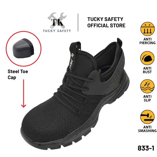 833-1 Ultra Light Safety Shoe Men Steel Toe Cap Anti-smashing Light Weight Sport Safety Shoes Work Shoe