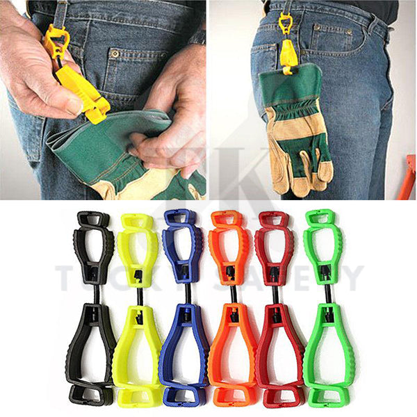 GLOVE HOLDER - [ RANDOM COLOUR ] SAFETY PLASTIC GLOVE HOLDER / HEAVY DUTY GLOVE CLIP HOLDER