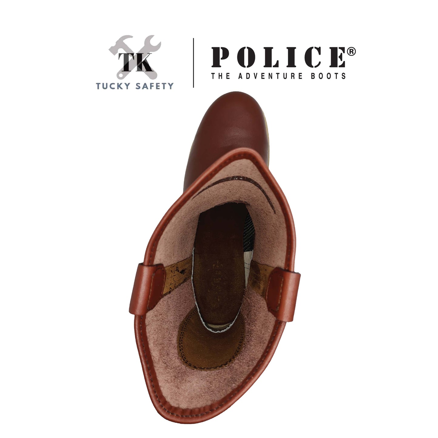 9123 Light Weight - [ POLICE ] LIGHT WEIGHT PREMIUM LEATHER MEN'S SAFETY BOOT / KASUT KERJA SAFETY BOOT LELAKI