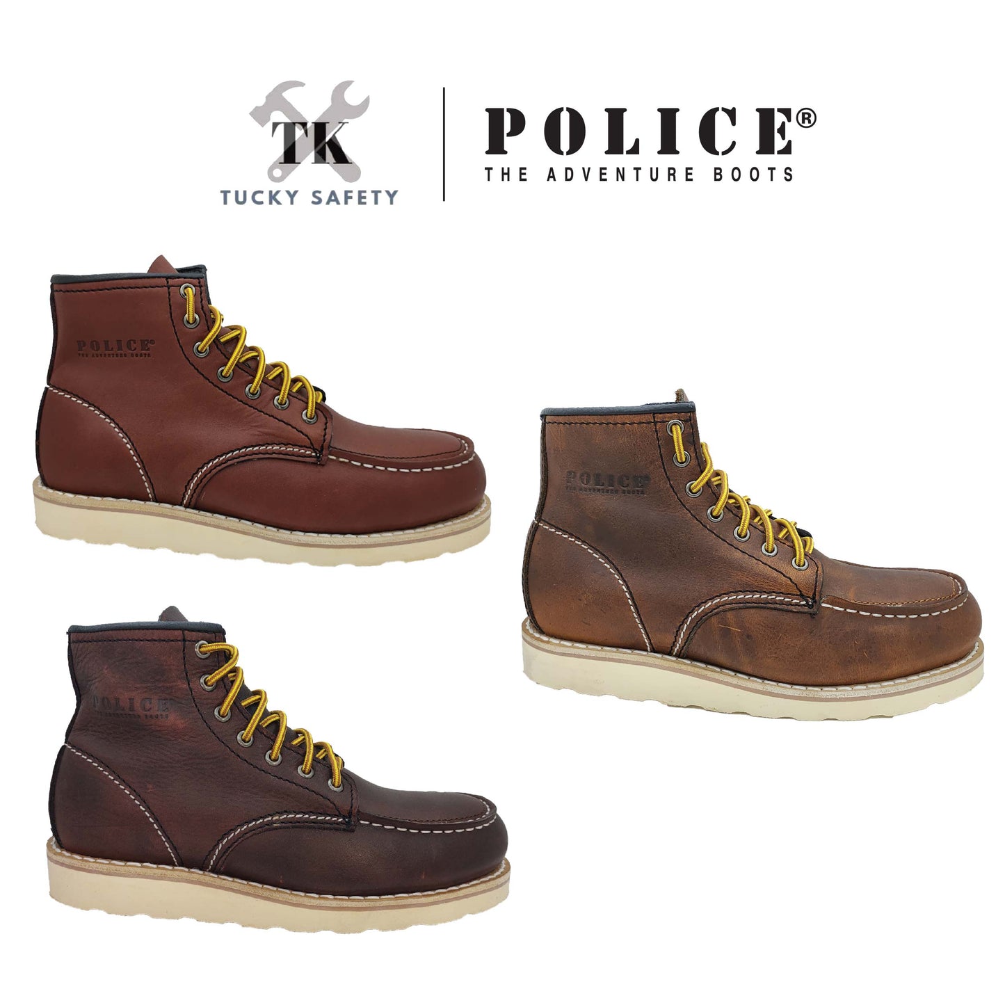 91594 SERIES POLICE MEN SAFETY BOOT / MEN'S HEAVY DUTY SAFETY BOOT / KASUT KERJA SAFETY BOOT LELAKI