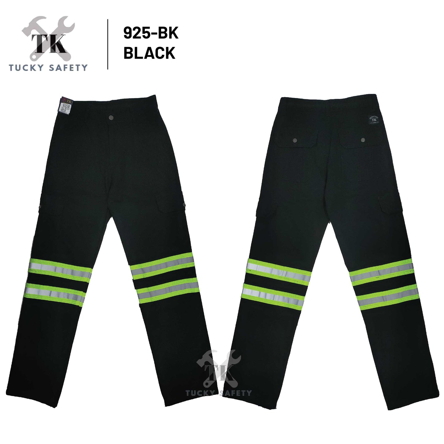 925 SERIES ( SIZE 28-50 ) MEN'S GREEN REFLECTIVE WORKING PANTS STRAIGHT CUT / CARGO PANTS / SELUAR KERJA LELAKI 反光带工作裤