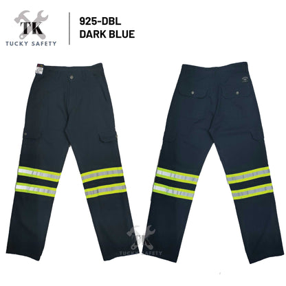 925 SERIES ( SIZE 28-50 ) MEN'S GREEN REFLECTIVE WORKING PANTS STRAIGHT CUT / CARGO PANTS / SELUAR KERJA LELAKI 反光带工作裤