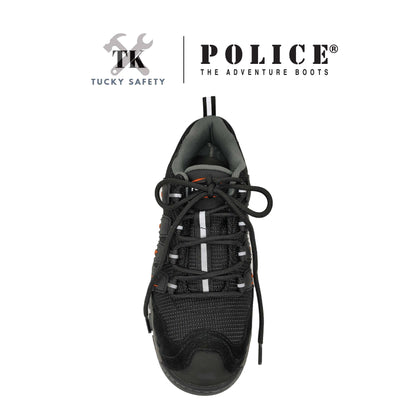 93580 SERIES [ POLICE ] SPORT SERIES STEEL TOE STEEL PLATE SIDE STITCHING SPORT LOOK SAFETY SHOE WITH REFLECTIVE