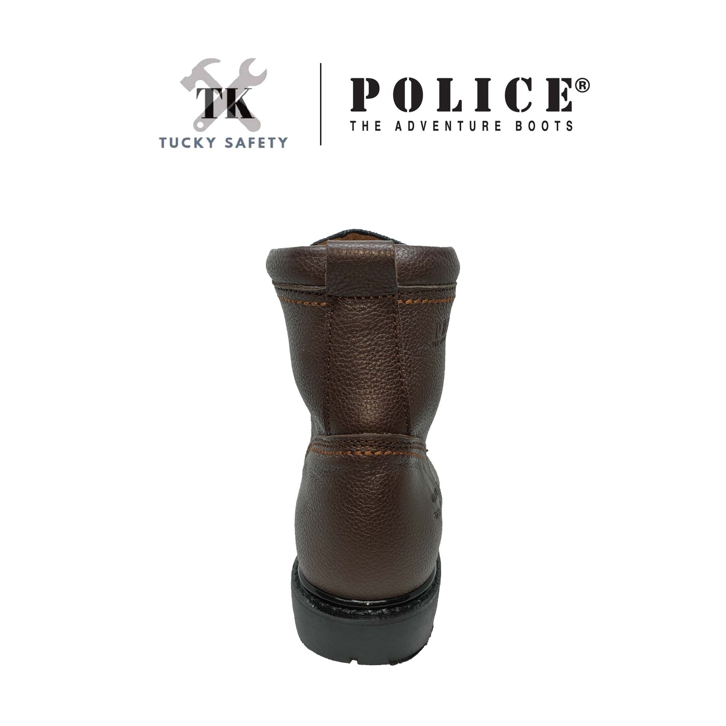 93583 SERIES POLICE PREMIUM LEATHER SAFETY BOOT MEN'S HEAVY DUTY SAFETY BOOT KASUT KERJA BOOT LELAKI LACE UP BOOT