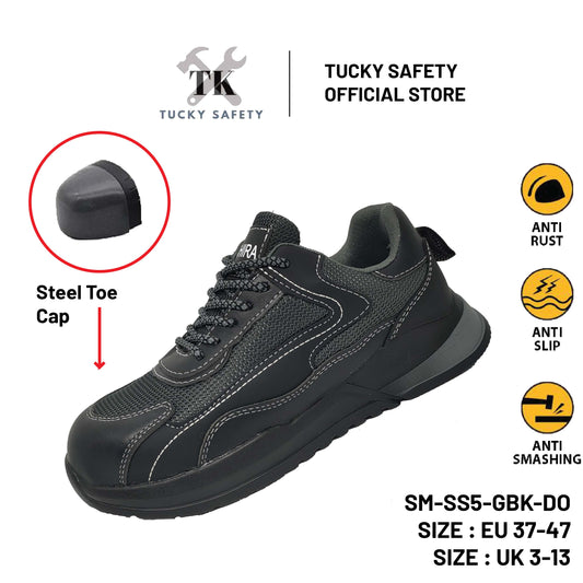 SM-SS5-GBK Ultra Light Safety Shoe Men Steel Toe Cap Anti-smashing Light Weight Sport Safety Shoes Work Shoe