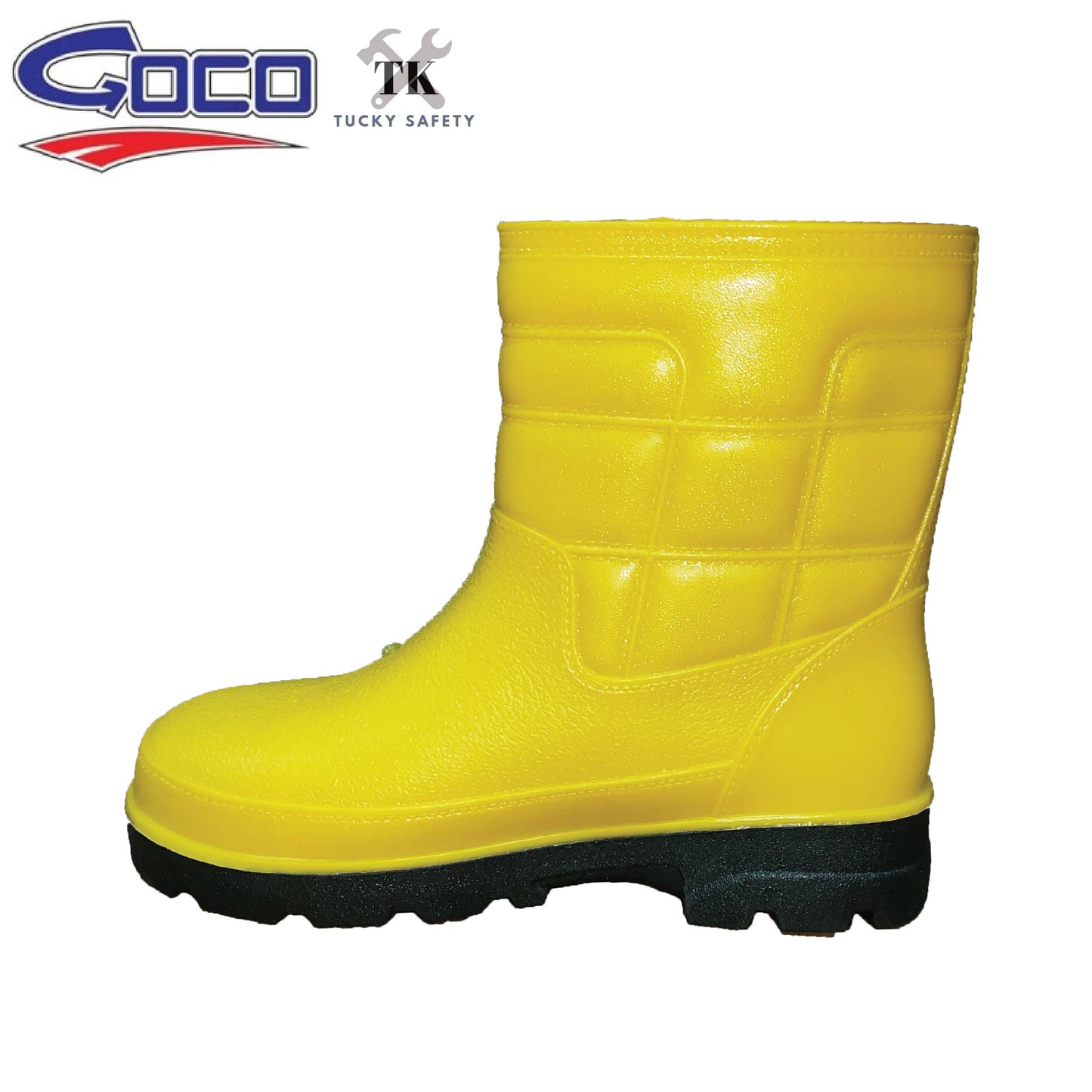 M985 - Goco Yellow Boot Kasut PVC Rubber Rain Boot Waterproof Anti-Slip Heat Resistant Oil Resistant Kasut Getah