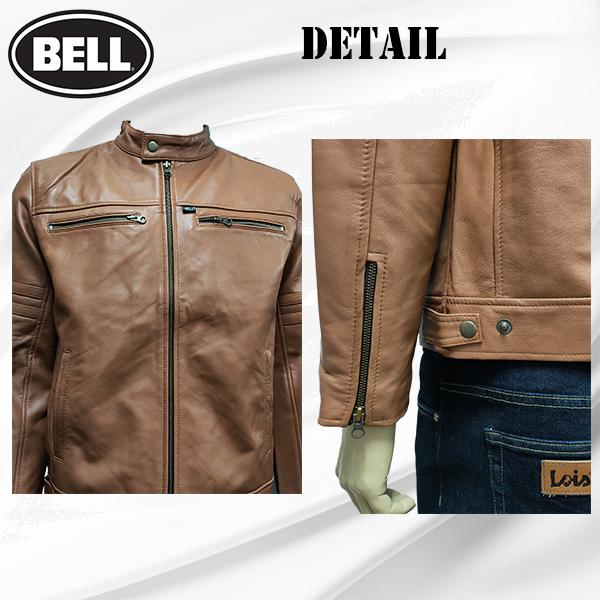 BL0033 [ BELL ] ( SIZE S-4XL ) ORIGINAL MEN'S JACKET GENUINE LEATHER LONG SLEEVE / JACKET KULIT LEMBU LELAKI