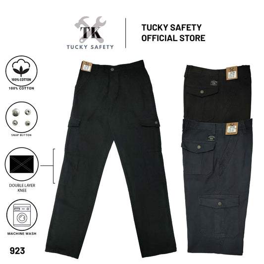 923 [ TK ] MEN'S HEAVY DUTY WORKING PANTS KAIN TEBAL THICK FABRIC CARGO PANTS  SELUAR KERJA SELUAR CARGO