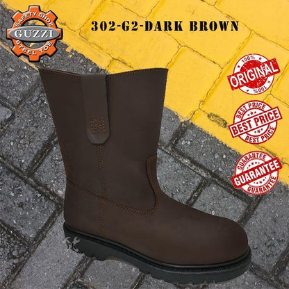 302 SERIES GUZZI SAFETY BOOT / HEAVY DUTY SAFETY BOOT / KASUT KERJA SAFETY BOOT 2058 - DARK BROWN