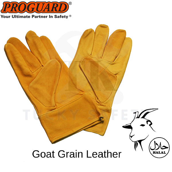 PROGUARD HEAVY DUTY WELDING GLOVE GOAT GRAIN LETHERS FREESIZE AGRON GLOVE FOR GENERAL WORK ( READY STOCK )