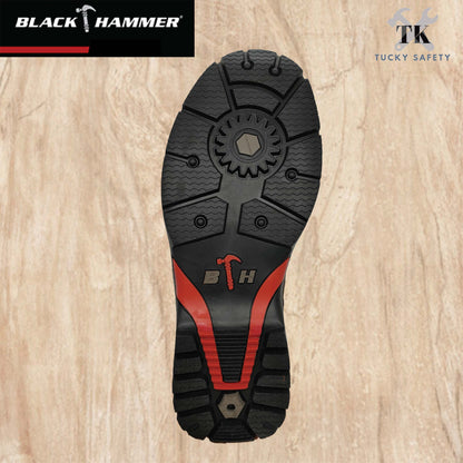 BH3888 Black Hammer Women Mid Cut with Shoelace Safety Shoes