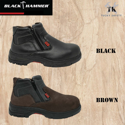 BH3889 Black Hammer Women Mid Cut with Double Zip Safety Shoes