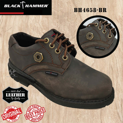 BH4658-BR ( SIZE 6-12 ) BLACK HAMMER MEN'S LOW CUT LACE UP SAFETY SHOES / KASUT SAFETY LELAKI