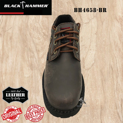 BH4658-BR ( SIZE 6-12 ) BLACK HAMMER MEN'S LOW CUT LACE UP SAFETY SHOES / KASUT SAFETY LELAKI