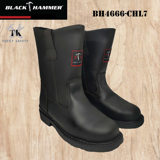 BH4666-CHL7 ( SIZE 5-12 ) BLACK HAMMER MEN'S HIGH CUT SLIP ON SAFETY SHOES / KASUT SAFETY LELAKI