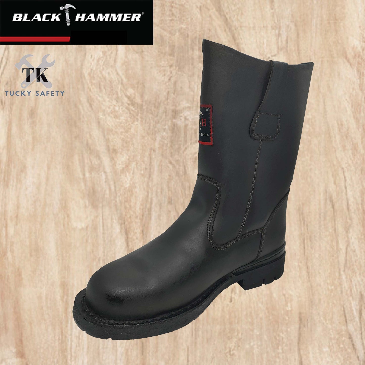 BH4666-CHL7 ( SIZE 5-12 ) BLACK HAMMER MEN'S HIGH CUT SLIP ON SAFETY SHOES / KASUT SAFETY LELAKI ( READY STOCK )