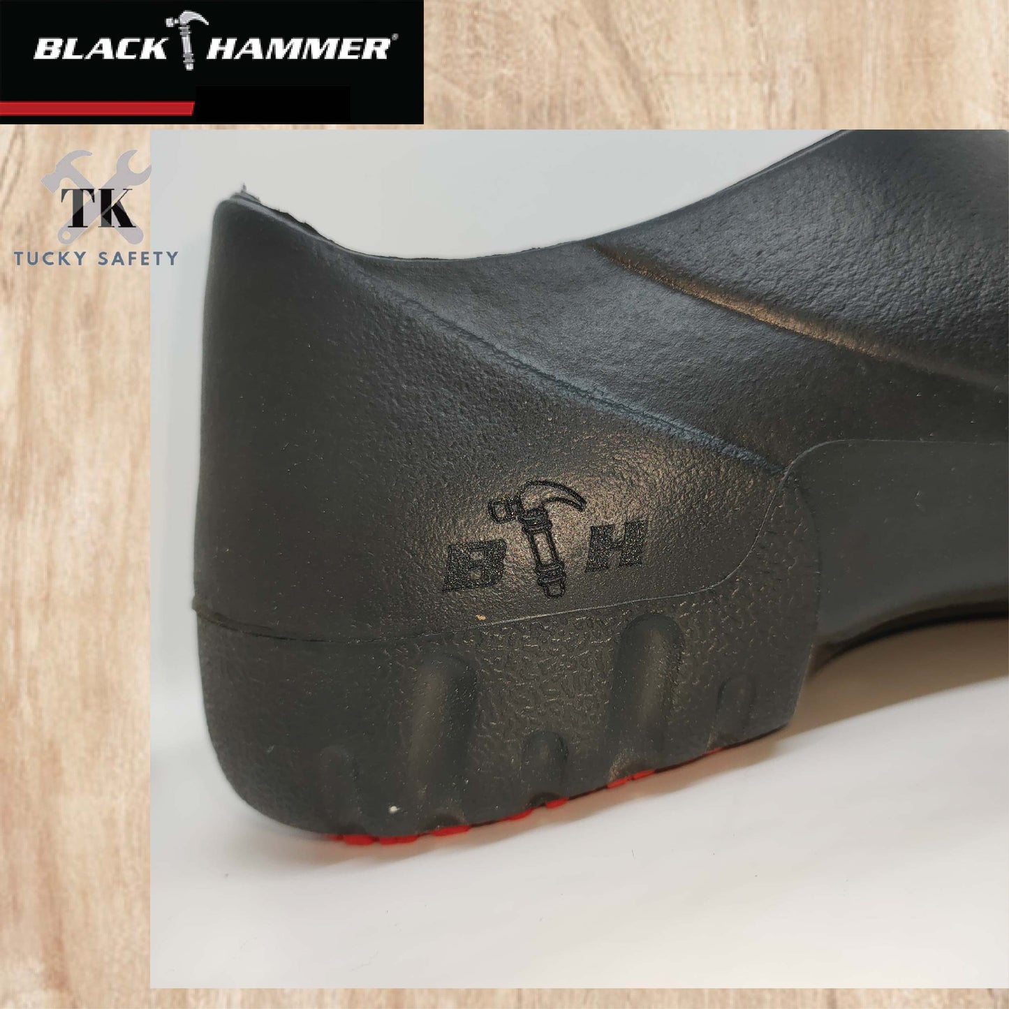 BHC-S077 Black Hammer Black Safety Clogs (NO STEEL TOE)